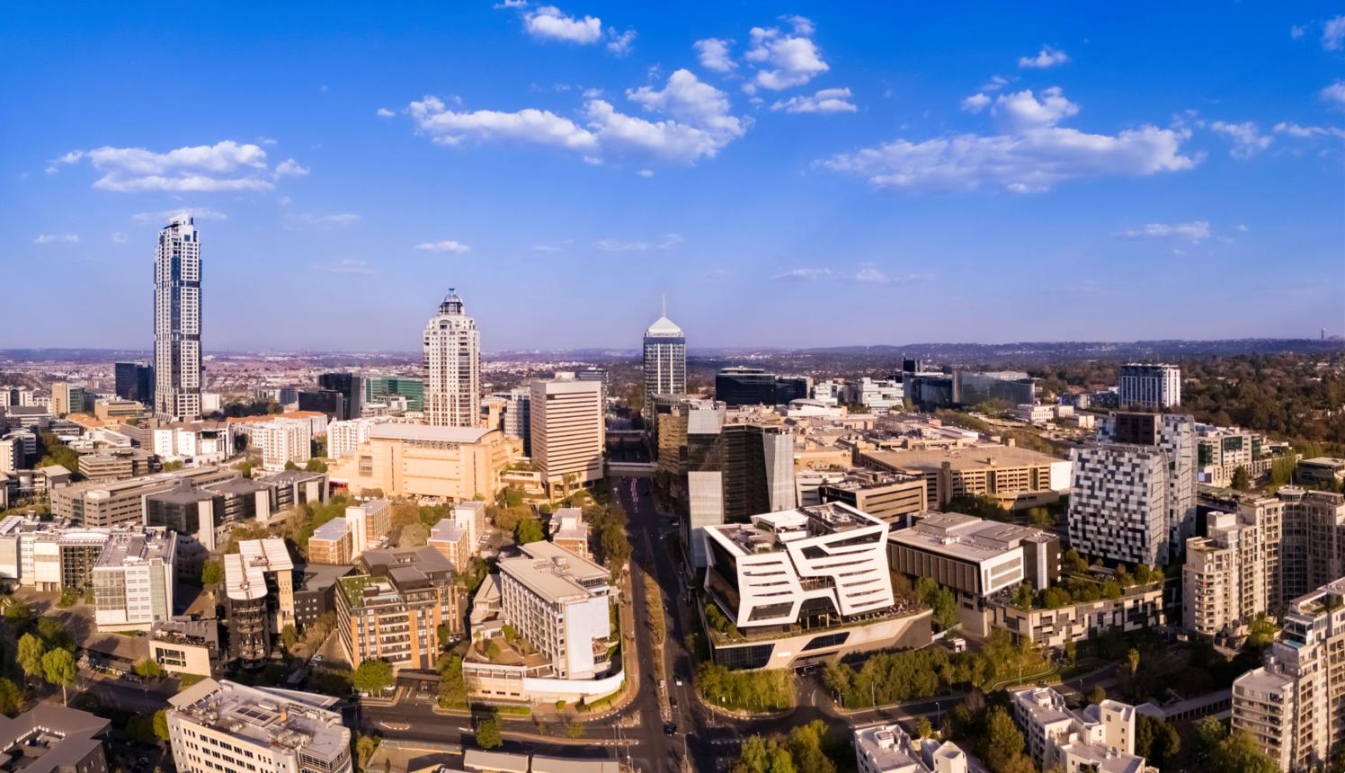 Sandton City and the Johannesburg corporate district